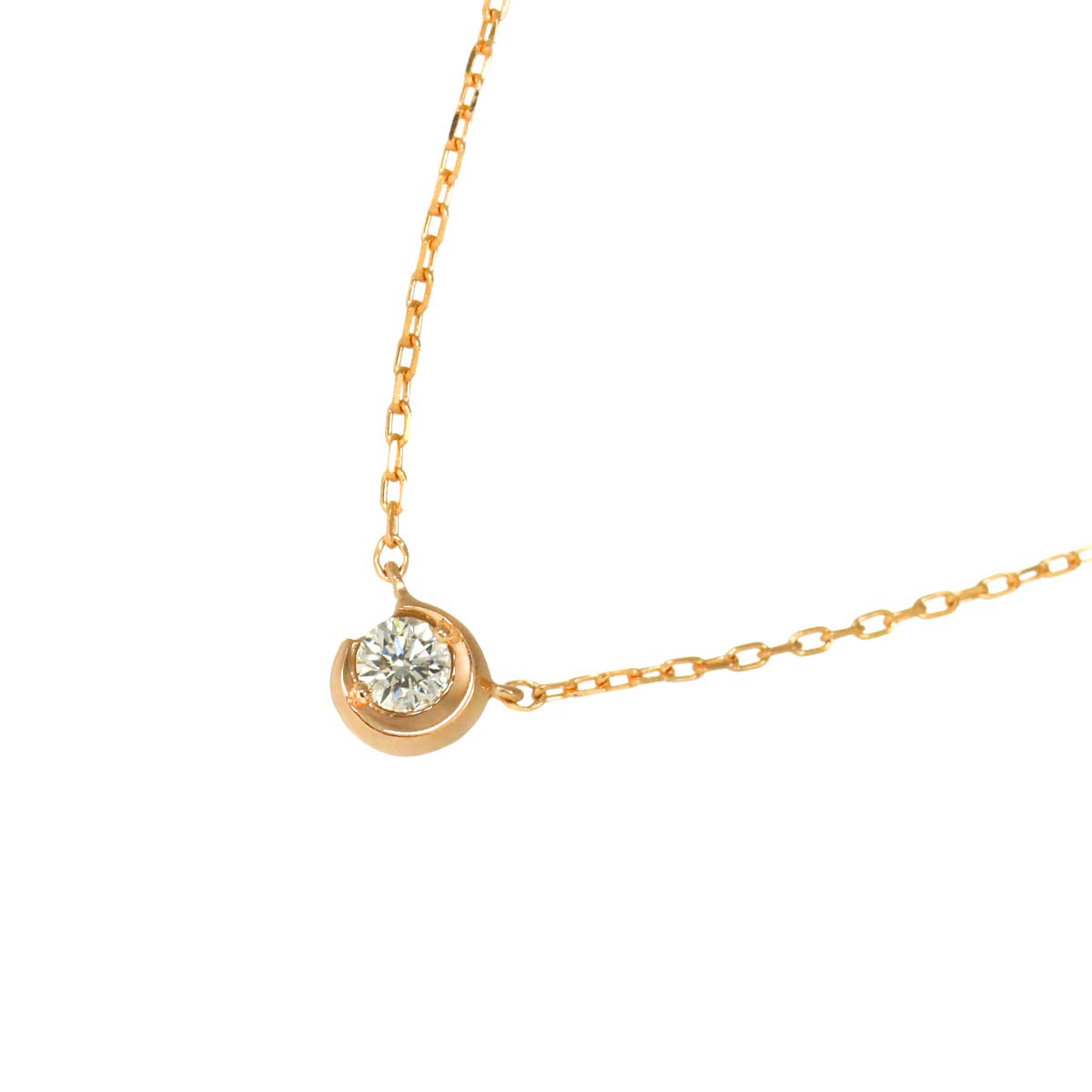 Diamond 0.04ct Necklace 18K PG 750