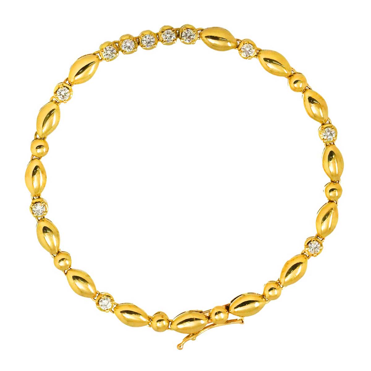 Diamond 0.70ct Bracelet 18K YG 750