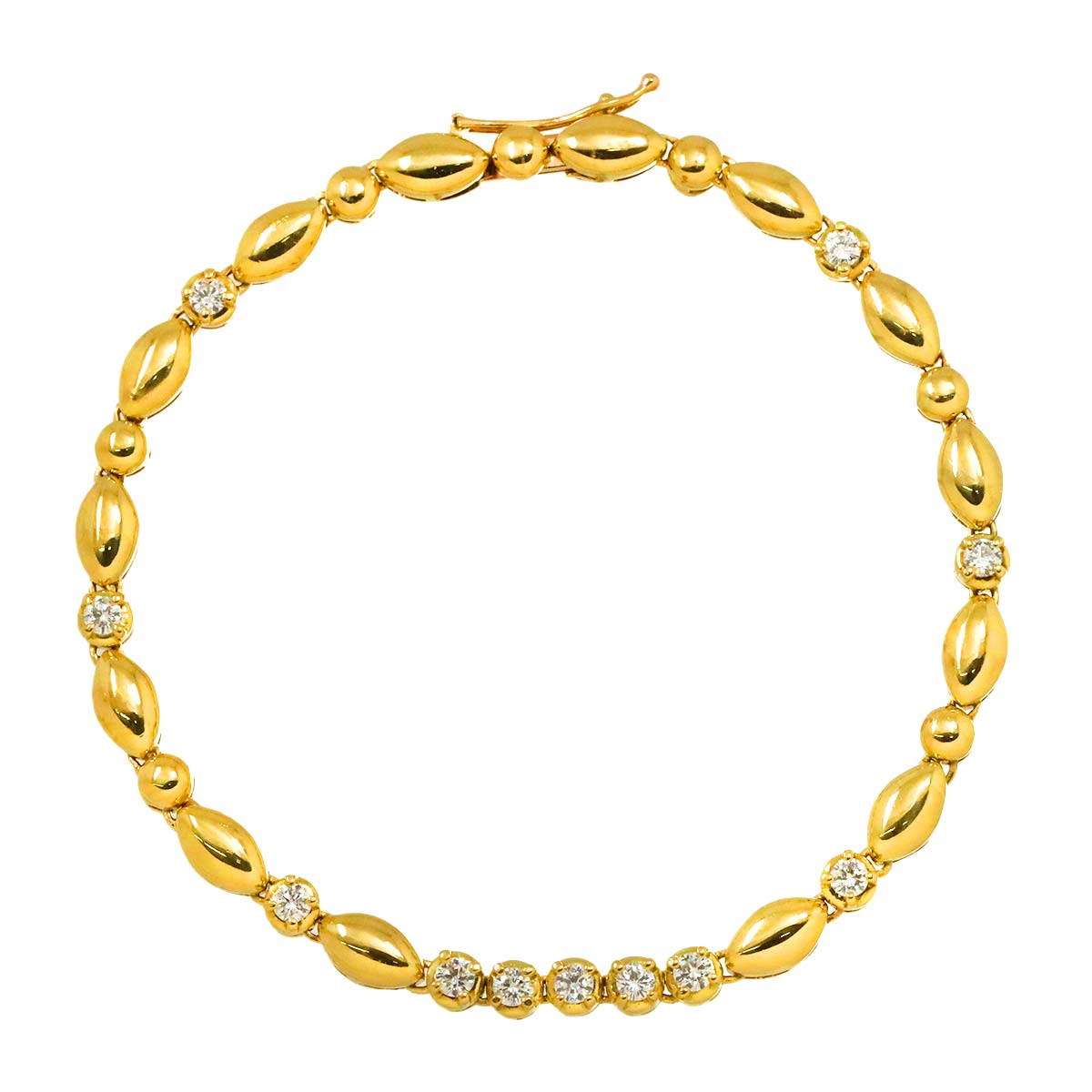 Diamond 0.70ct Bracelet 18K YG 750