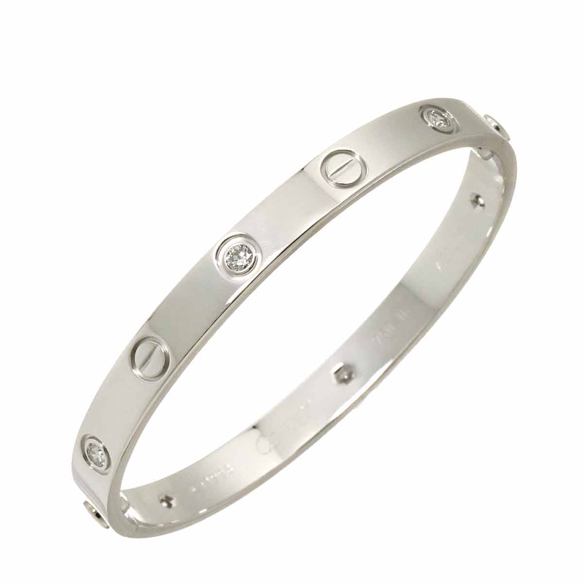 Love Bracelet Diamond 6P Bangle 18K WG 750 Size16