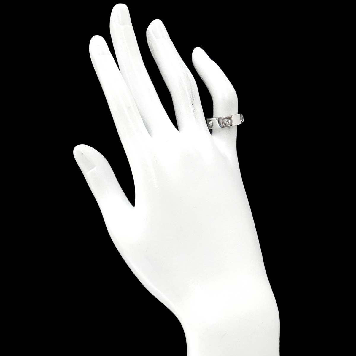 Love Ring Full Diamond 6P 18K White Gold 750 size47 3.75-4(US)