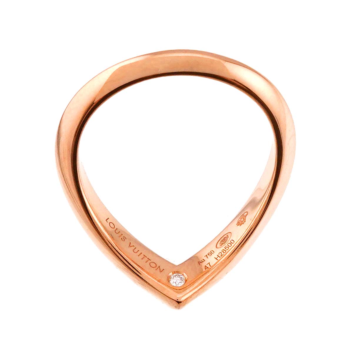 LV Diamond Ring K18 PG Size47 4(US)