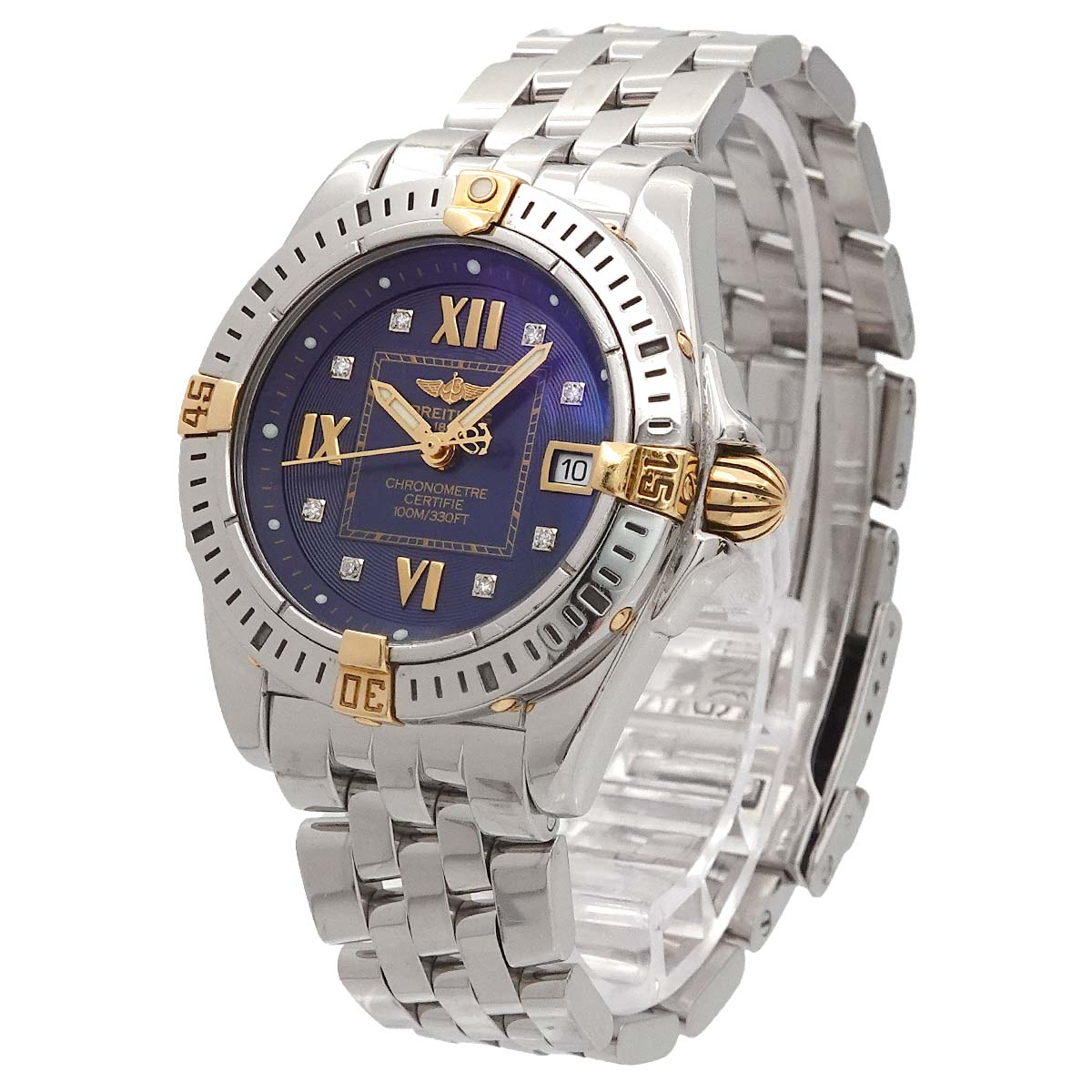 Cockpit B71356 8P Diamond Navy Dial Quartz Ladies Watch