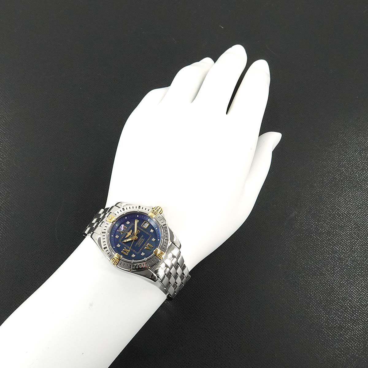 Cockpit B71356 8P Diamond Navy Dial Quartz Ladies Watch