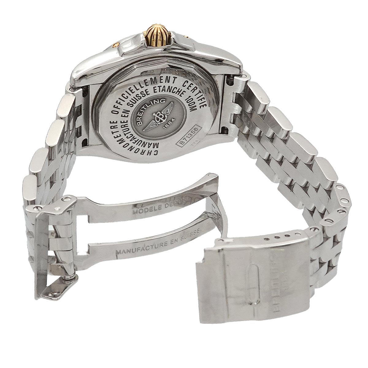 Cockpit B71356 8P Diamond Navy Dial Quartz Ladies Watch