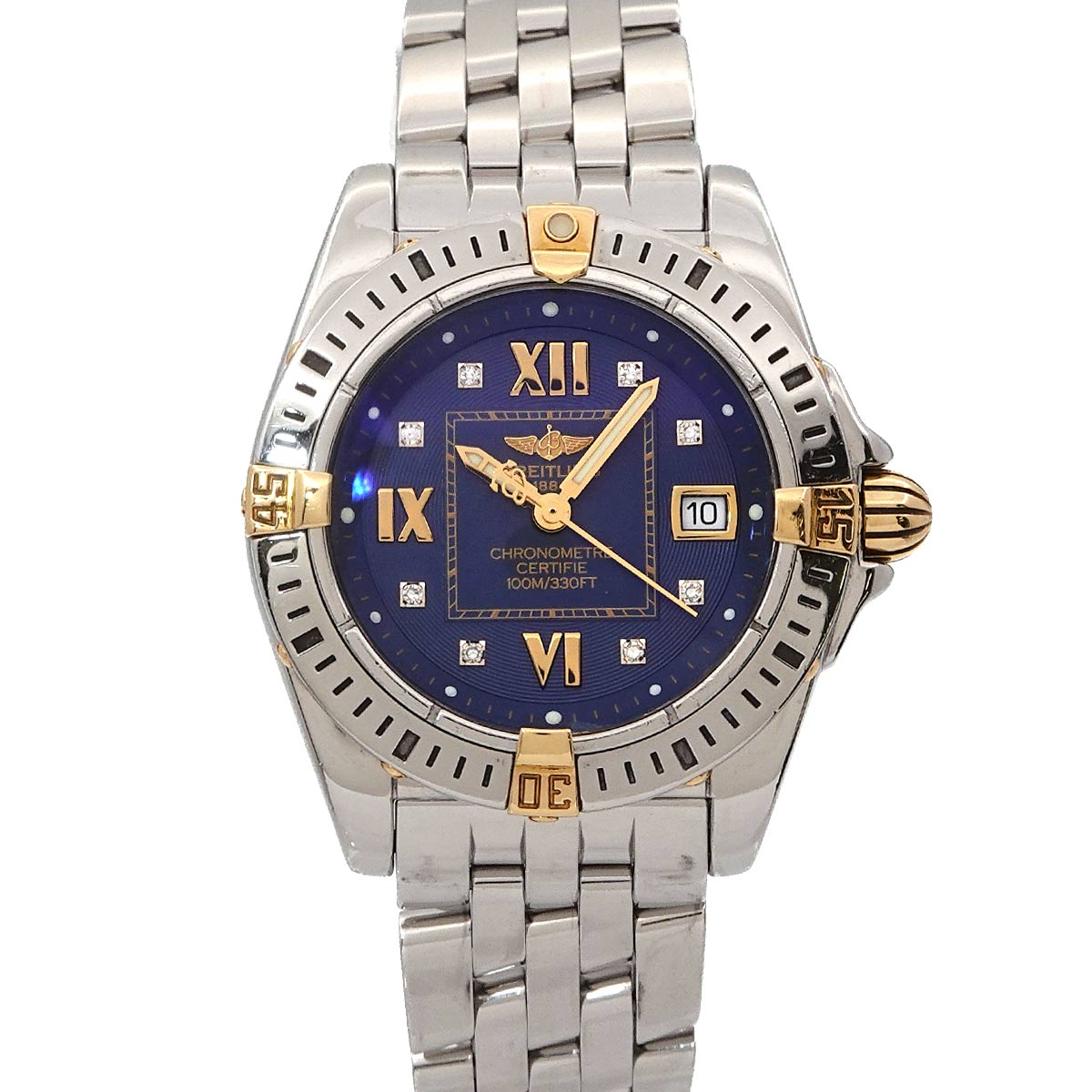 Cockpit B71356 8P Diamond Navy Dial Quartz Ladies Watch