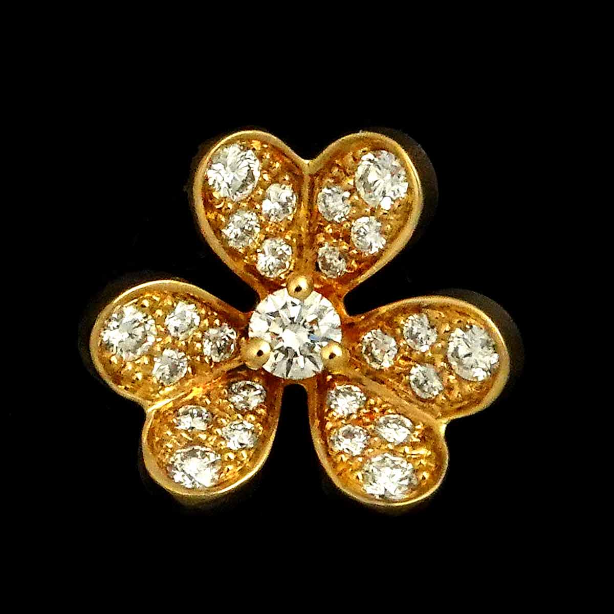 FRIVOLE Diamond Mini Earrings Pierced 18K YG 750