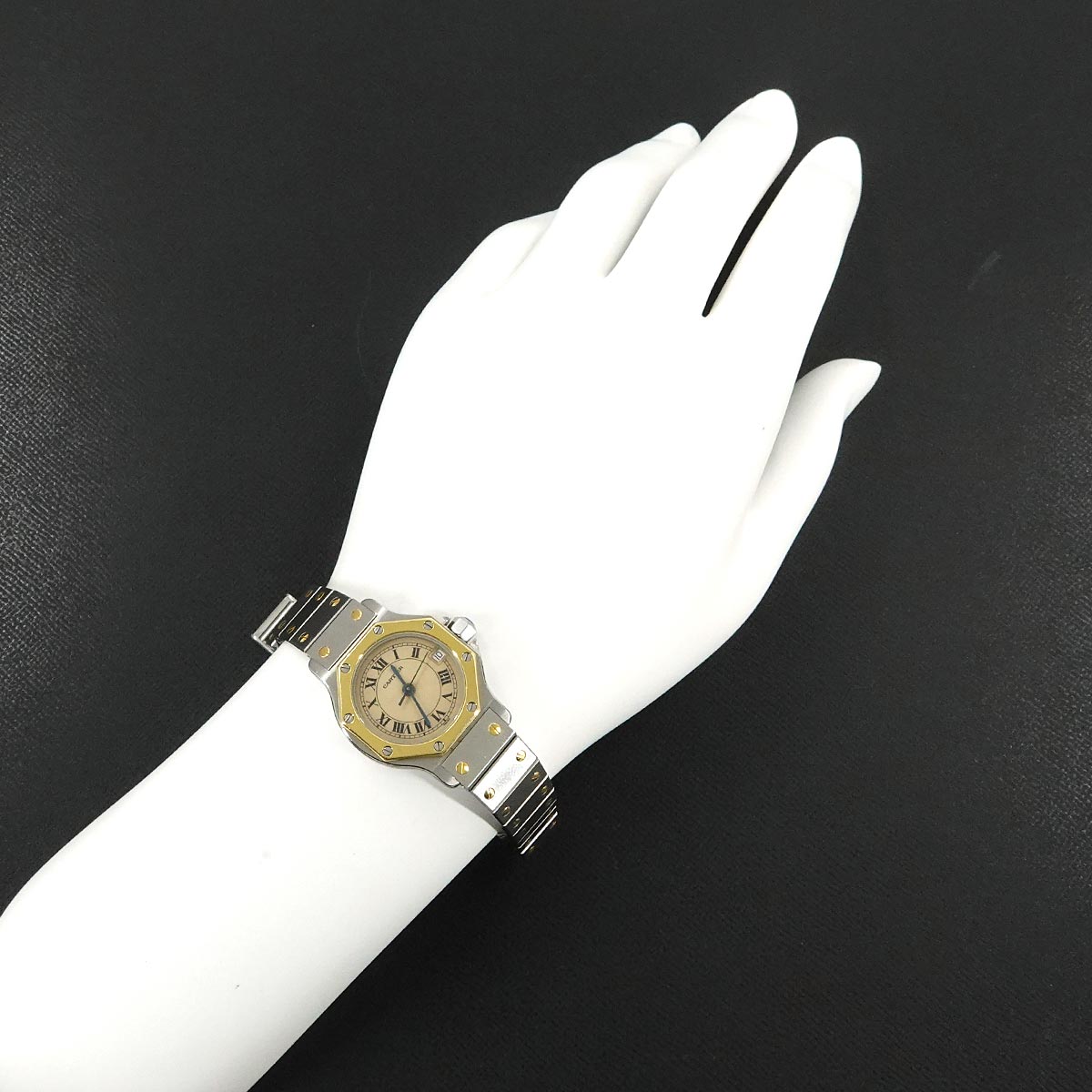 Santos Octagon SM W2001683 YG Quartz cream Dial Ladies