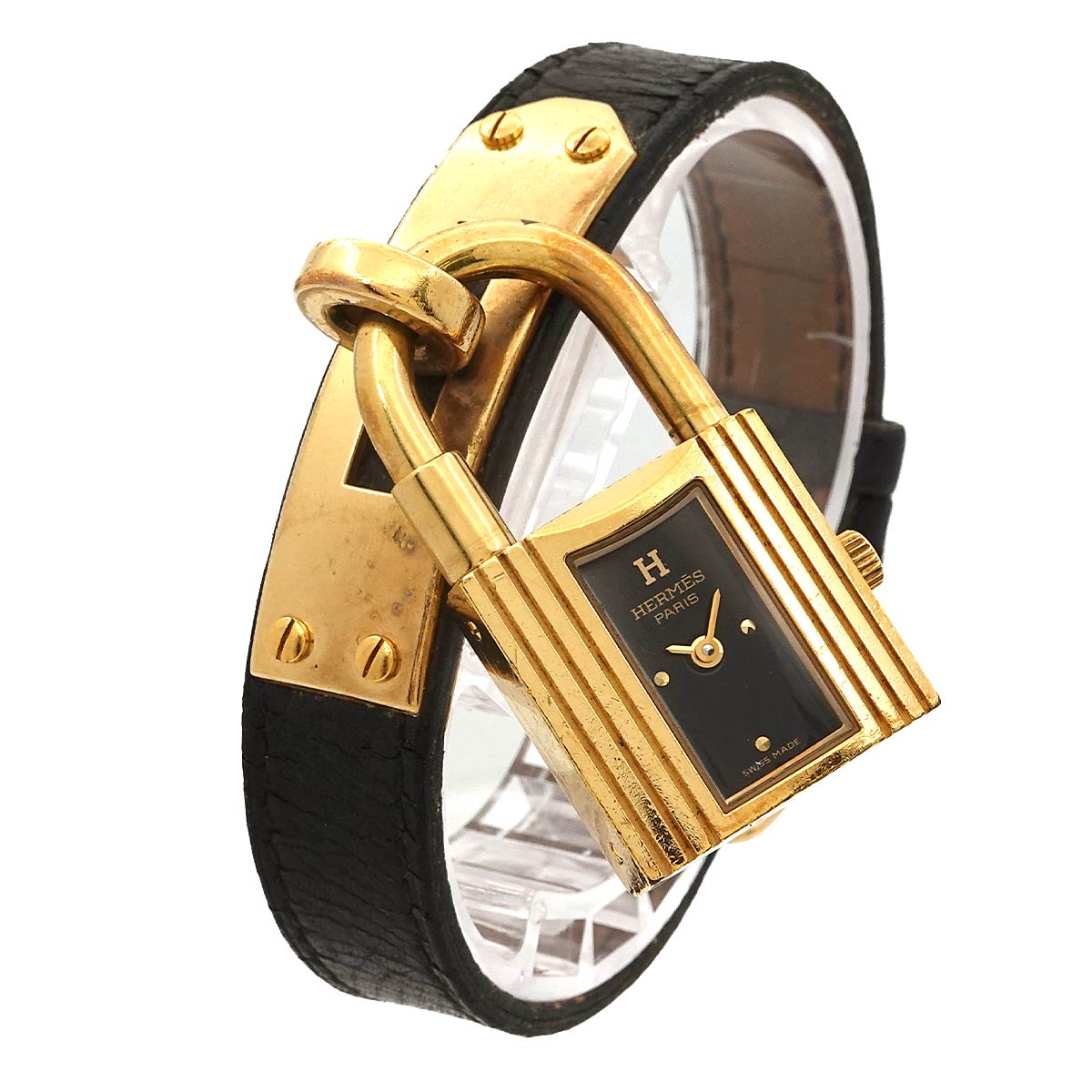 KELLY Watch Quartz Black Dial Leather Ladies Watch