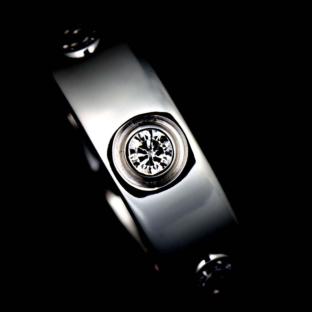 Love Full Diamond Ring 18K White Gold 750 size46 3.75(US)