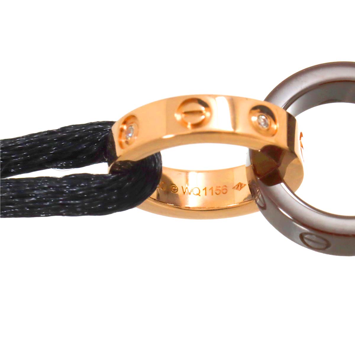 LOVE Diamond Bracelet ceramic 18K Pink Gold 750