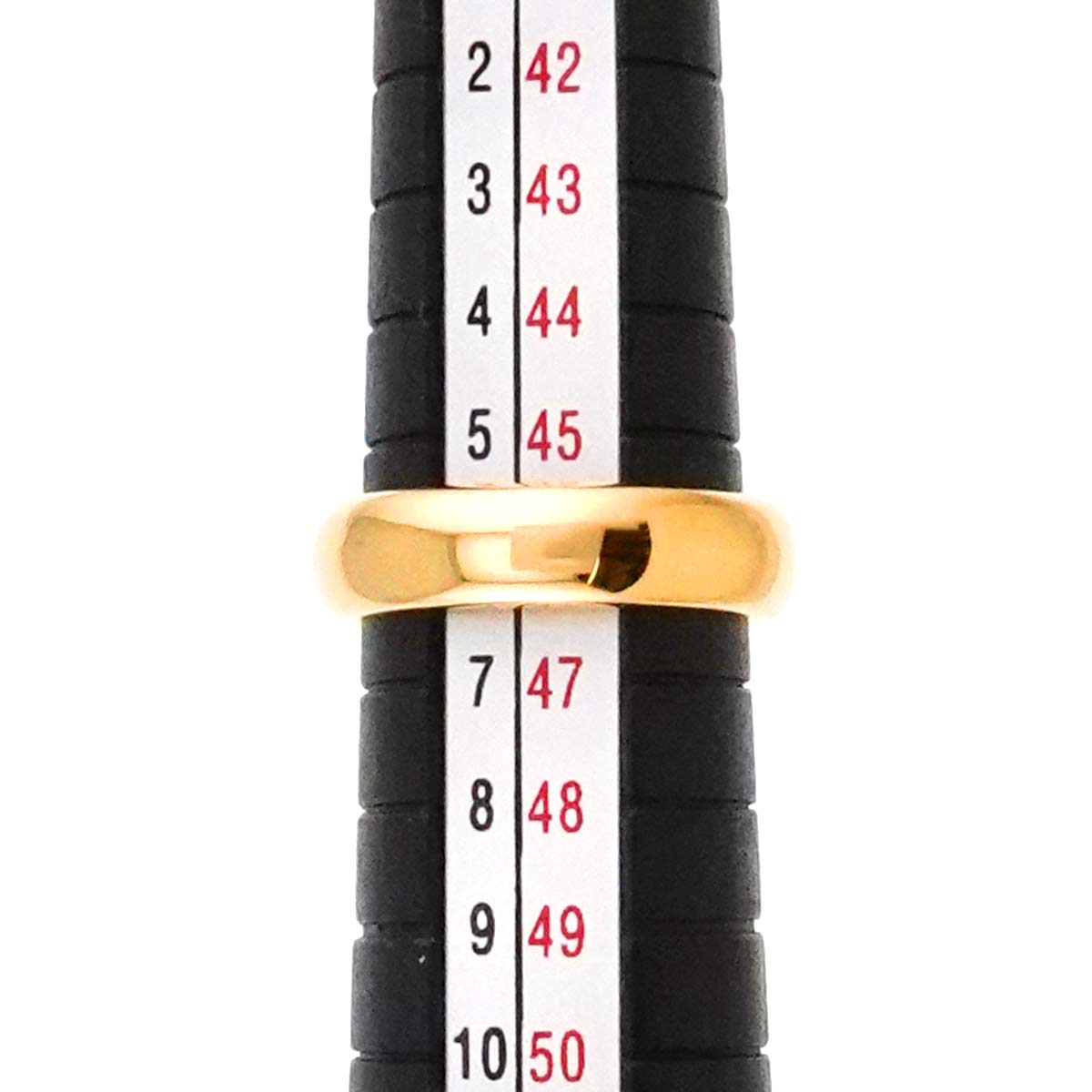 Classic Band Ring 18K Yellow Gold 750 Size 3.25-3.75(US)