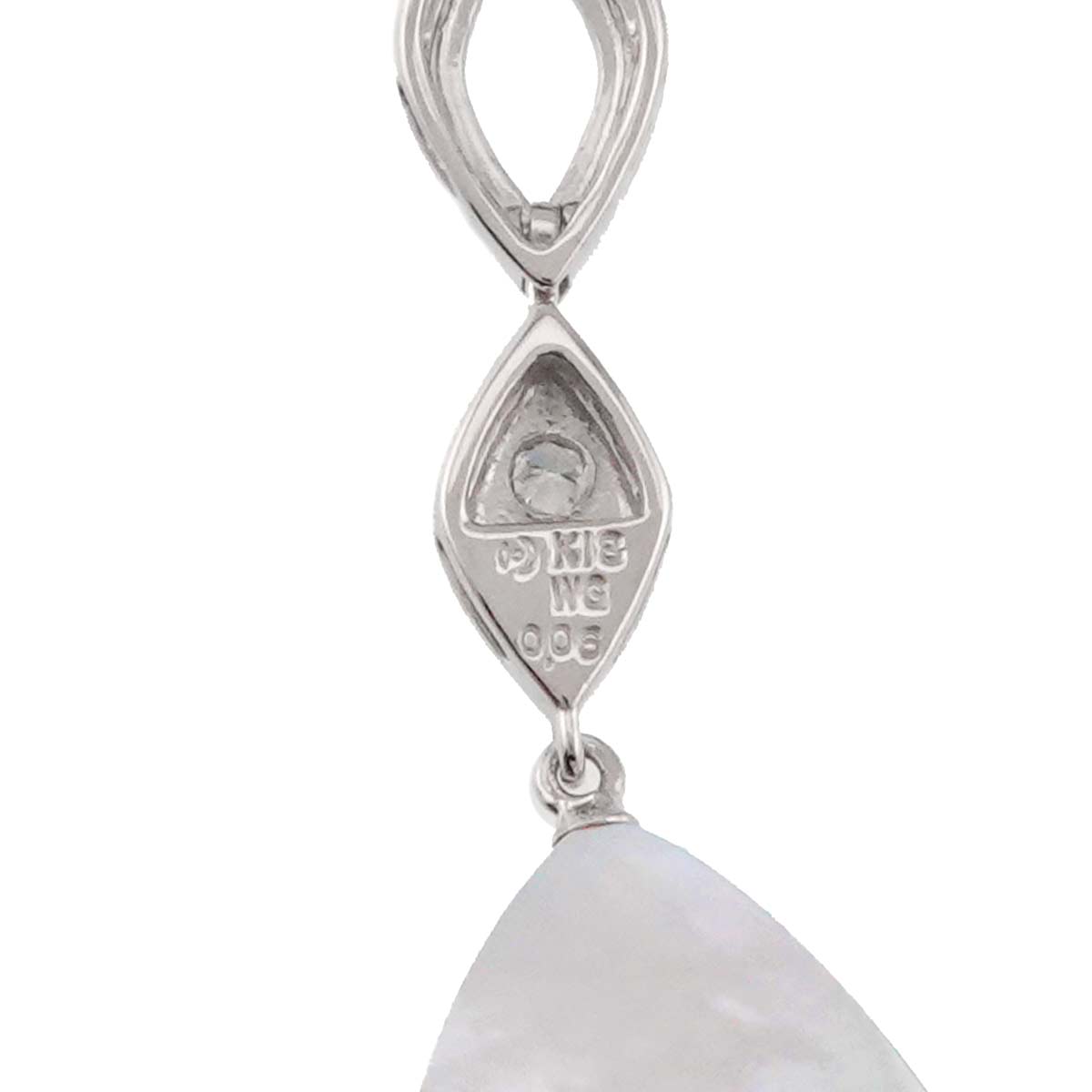 Mabe Pearl MOP Diamond 0.06ct Necklace 18K WG 750