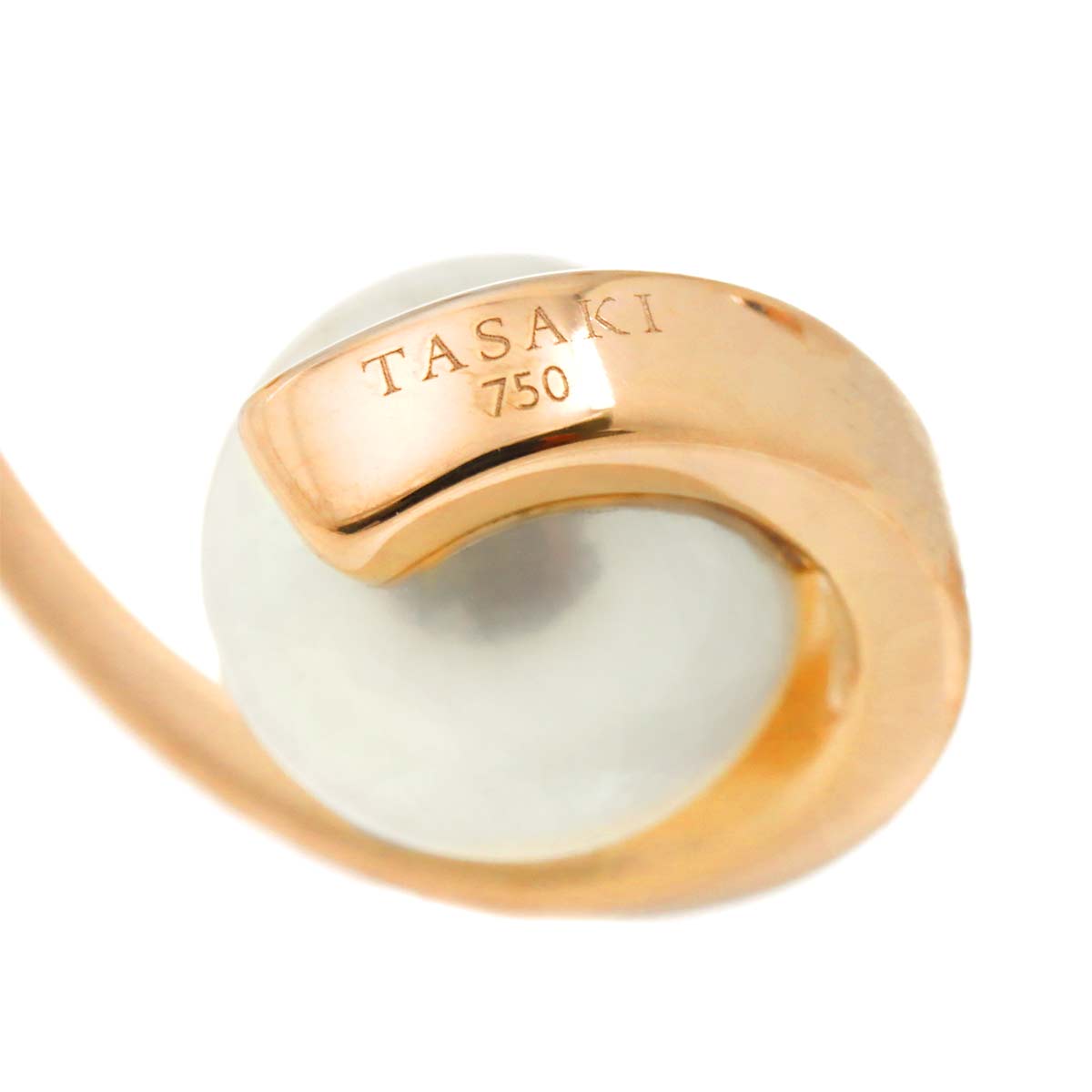 Aurora Akoya Pearl 8.2mm Earrings Pierced 18K PG 750