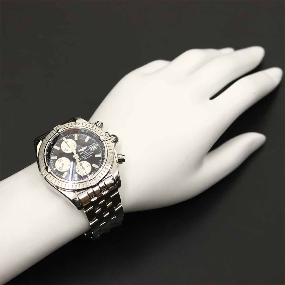 Chronomat Evolution A13356 Chronograph Black Dial Mens