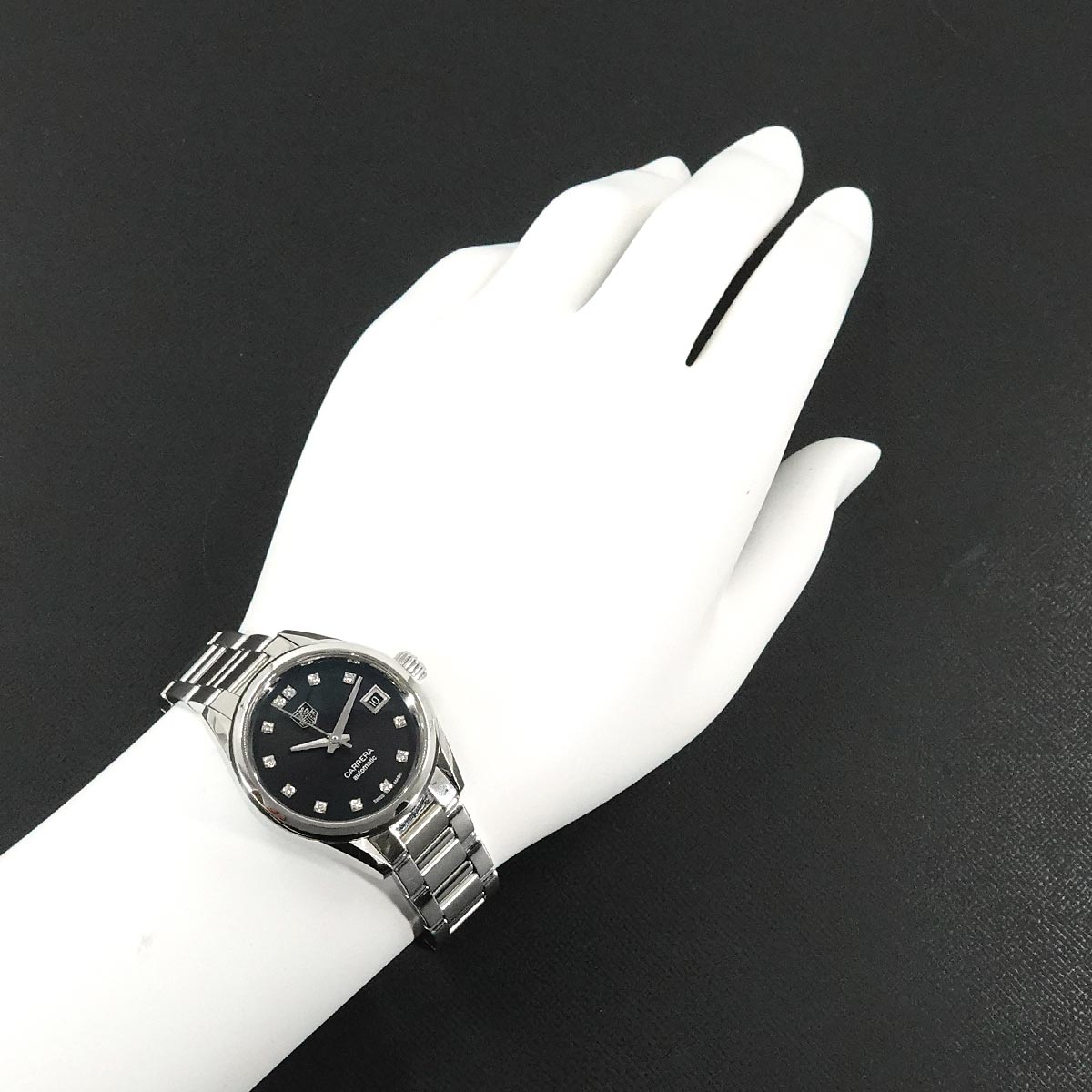 Carrera WAR2413 Automatic Date Black Dial Ladies Watch