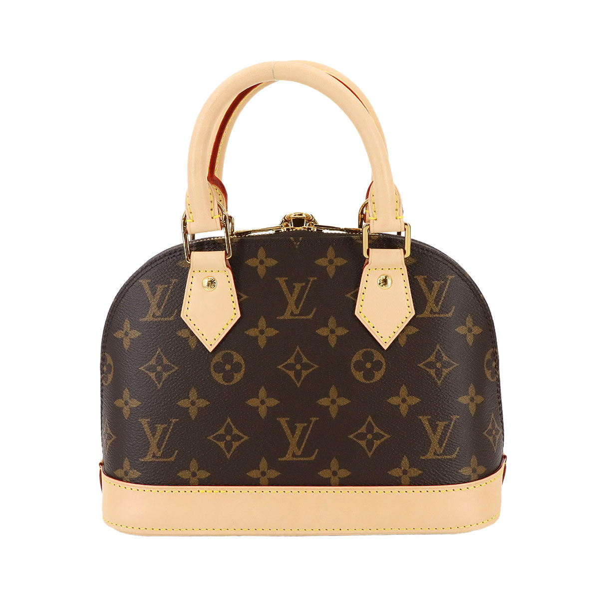 Monogram Alma BB Hand Shoulder Bag Leather Brown M46990