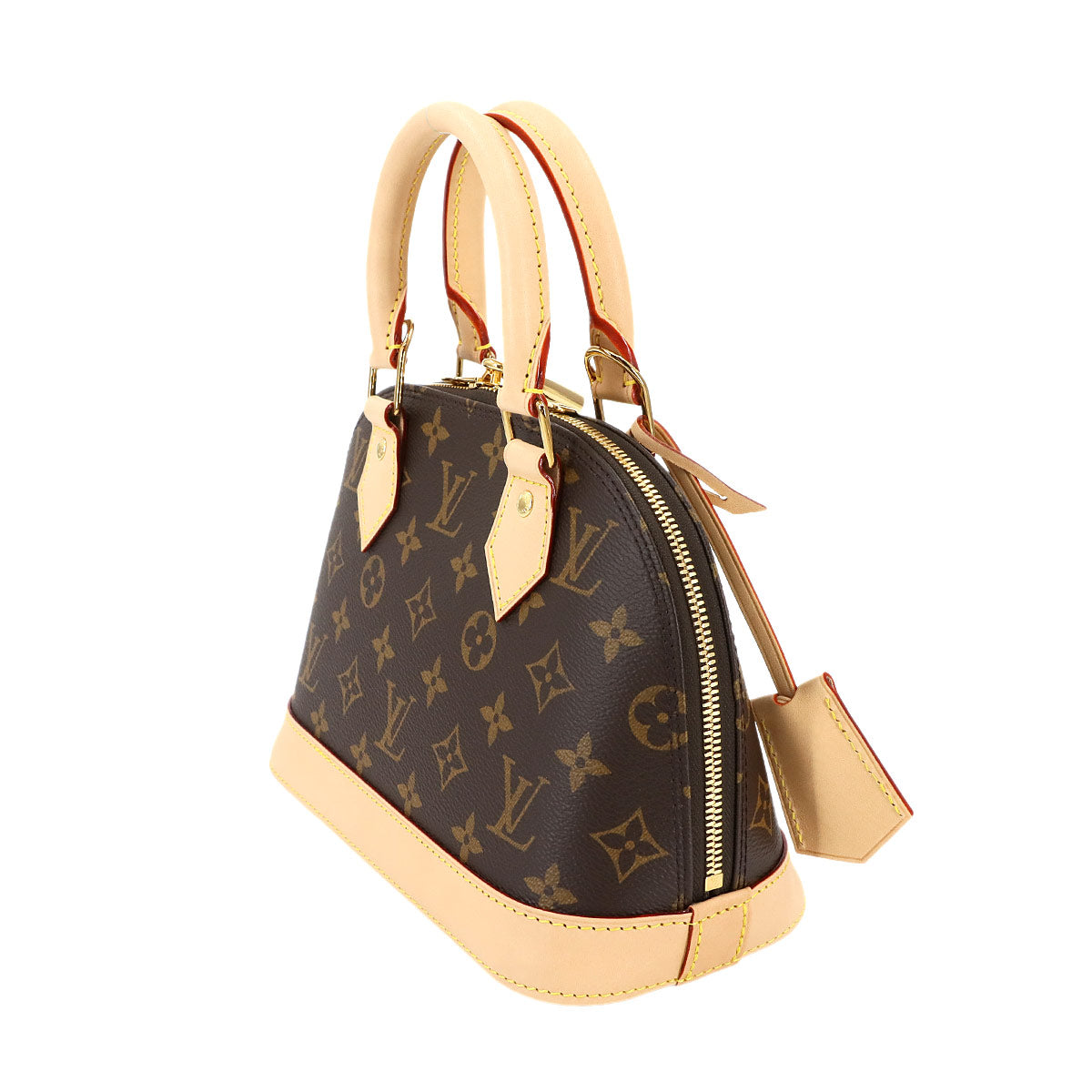 Monogram Alma BB Hand Shoulder Bag Leather Brown M46990