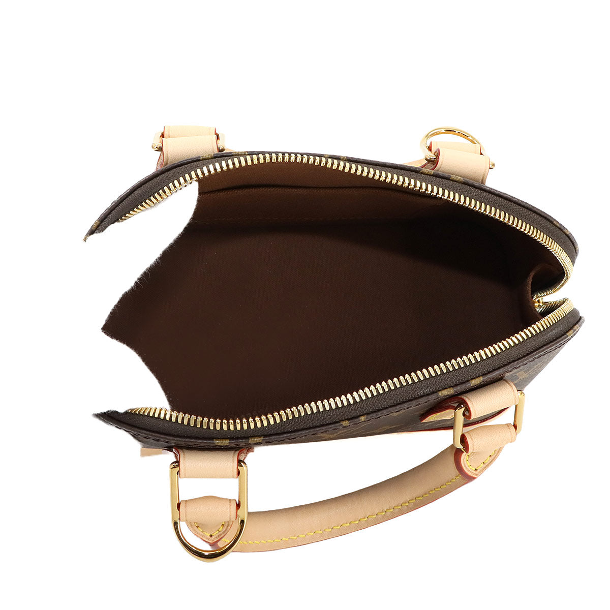 Monogram Alma BB Hand Shoulder Bag Leather Brown M46990