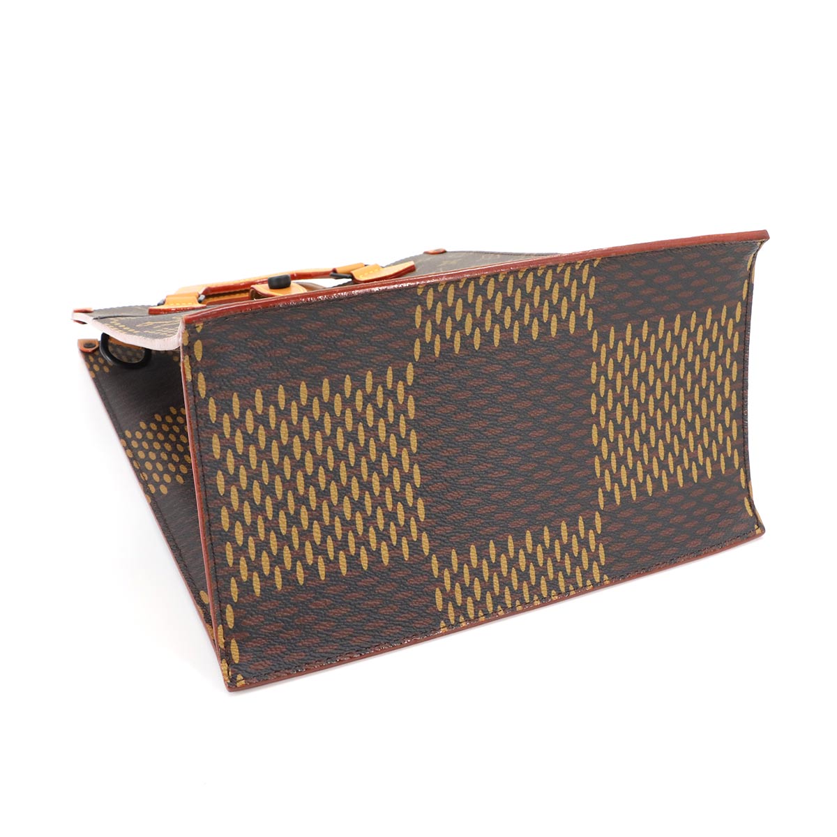 Giant Damier Mini Tote Shoulder Bag Ebene NIGO N40355