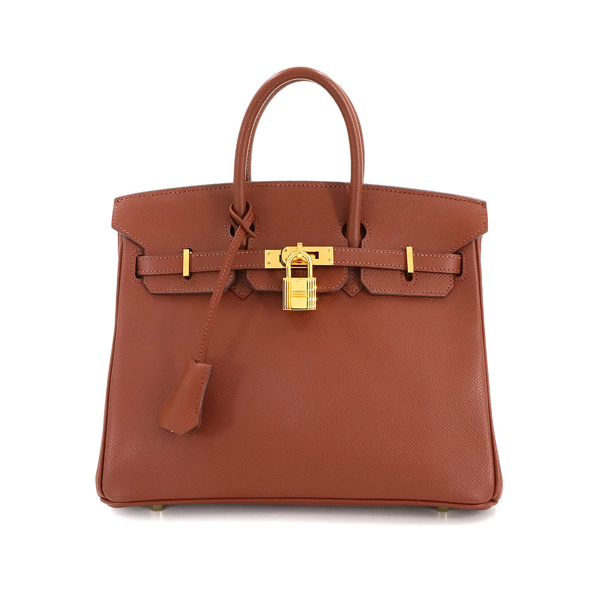 Birkin 25 Epsom Sienne Hand Bag Brown Purse