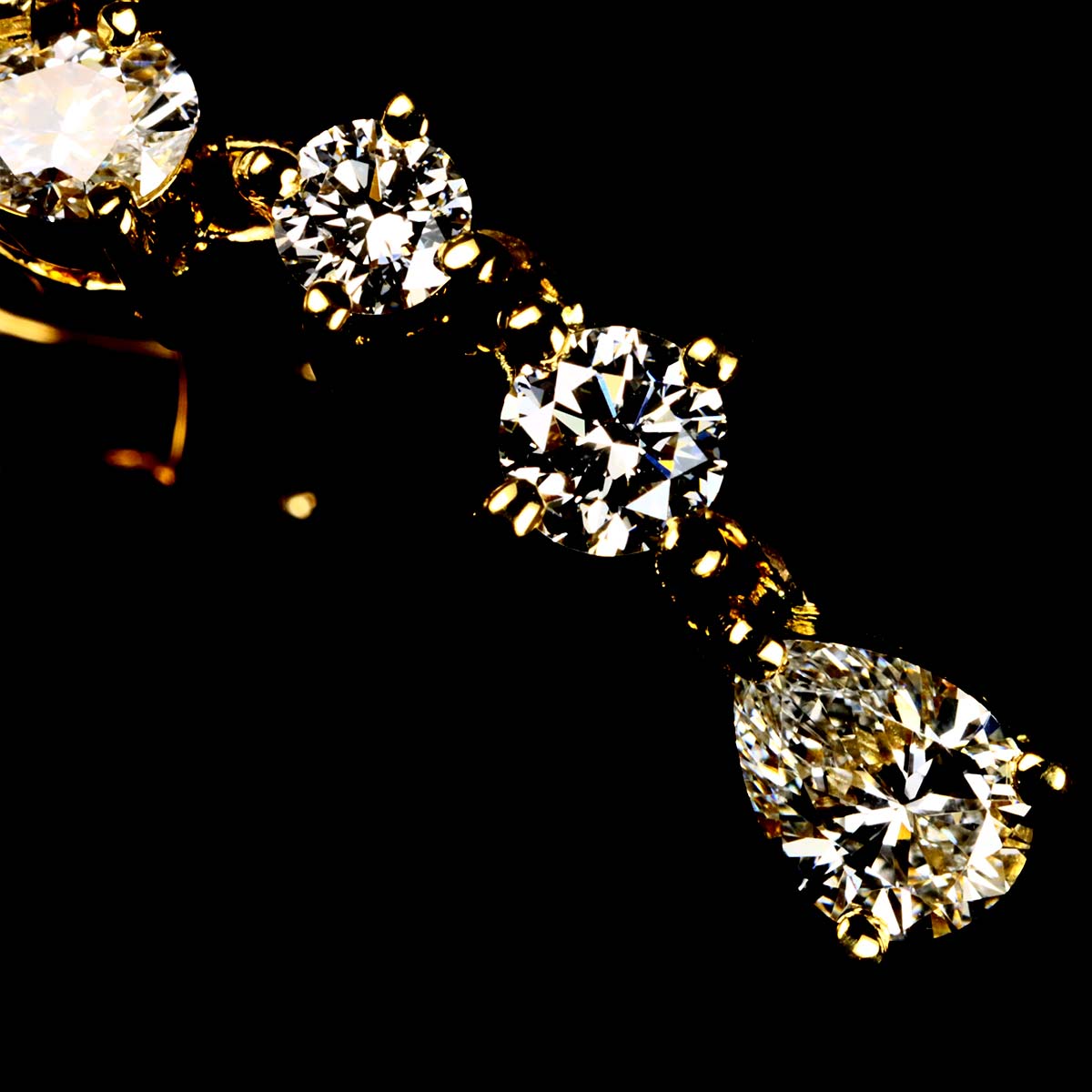 South Sea pearl Diamond 1.16ct/1.15ct Earrings 18K YG 750