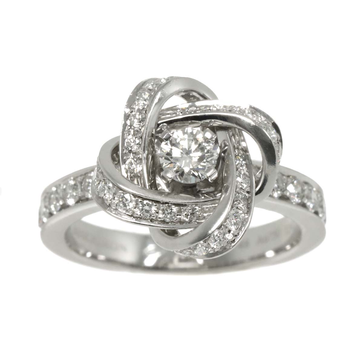 Pivoine Diamond Ring 18K WG 750 Size48 4.5(US)