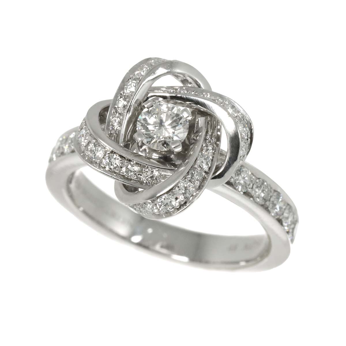 Pivoine Diamond Ring 18K WG 750 Size48 4.5(US)