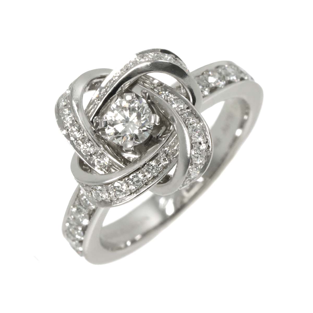 Pivoine Diamond Ring 18K WG 750 Size48 4.5(US)