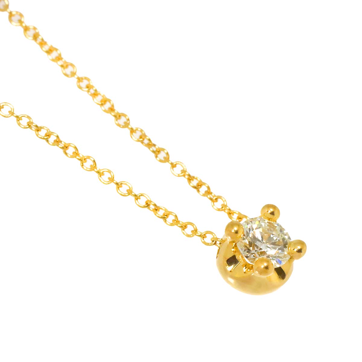 CORONA Diamond 0.30ct H/VVS1/3EX Necklace 18K YG 750