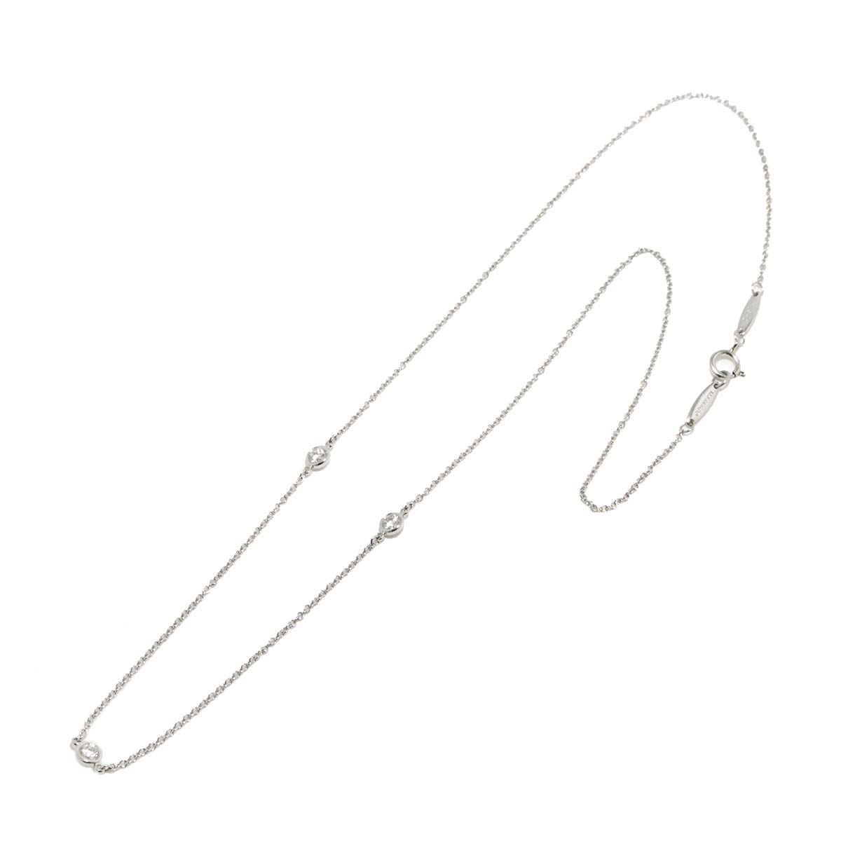 By The Yard Diamond 3P Necklace Platinum