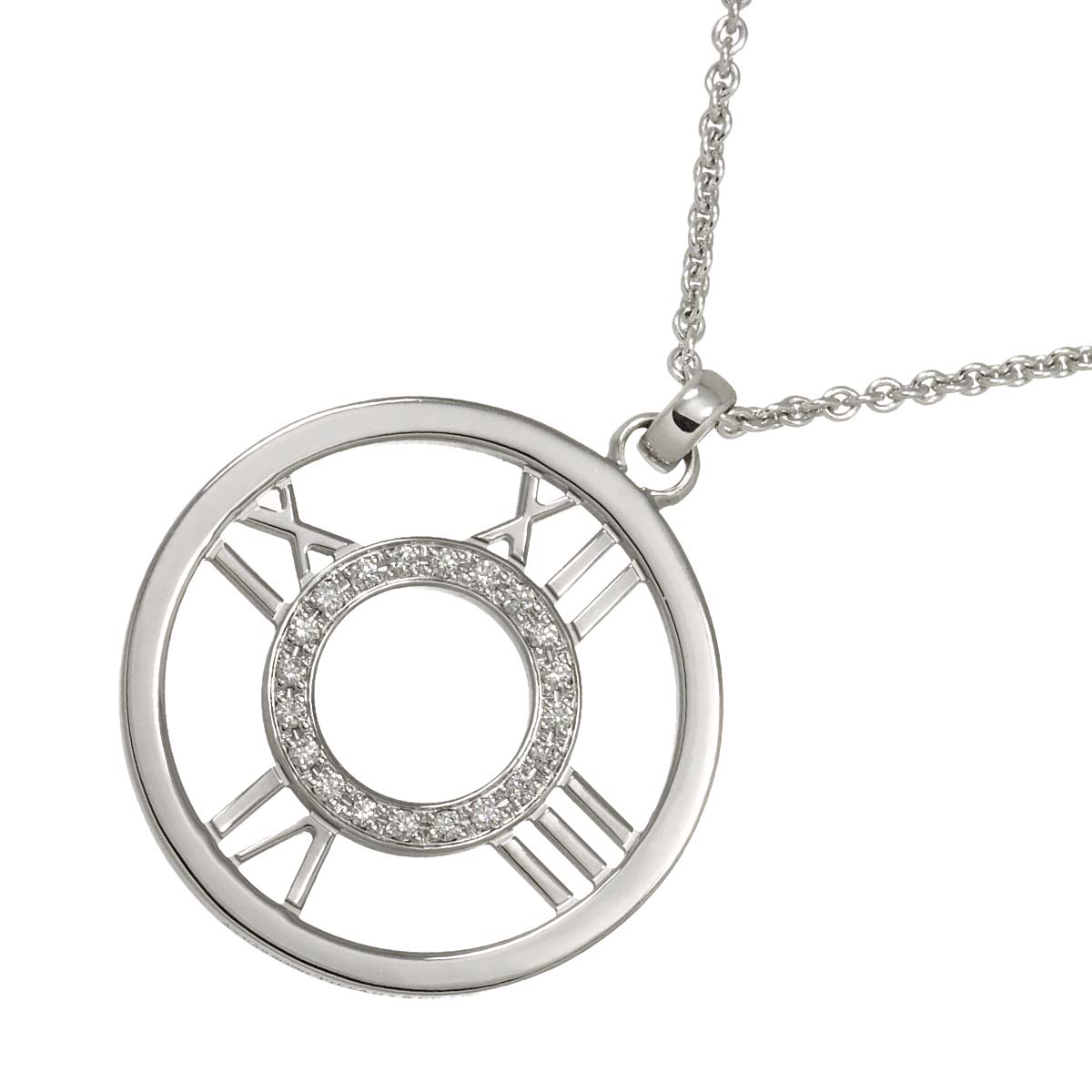 Atlas Open Diamond Necklace 18K White Gold 750