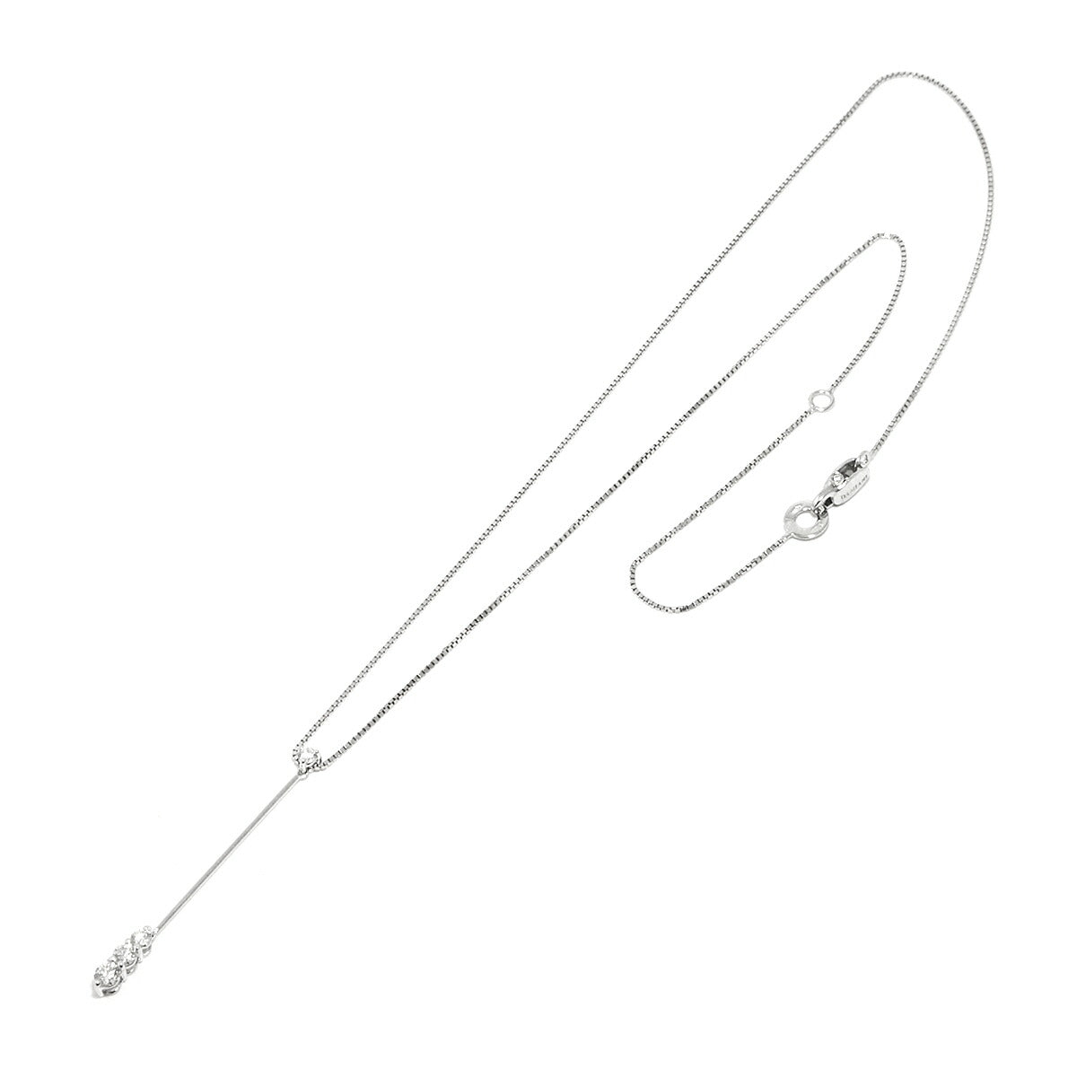 Diamond Necklace 18K White Gold 750