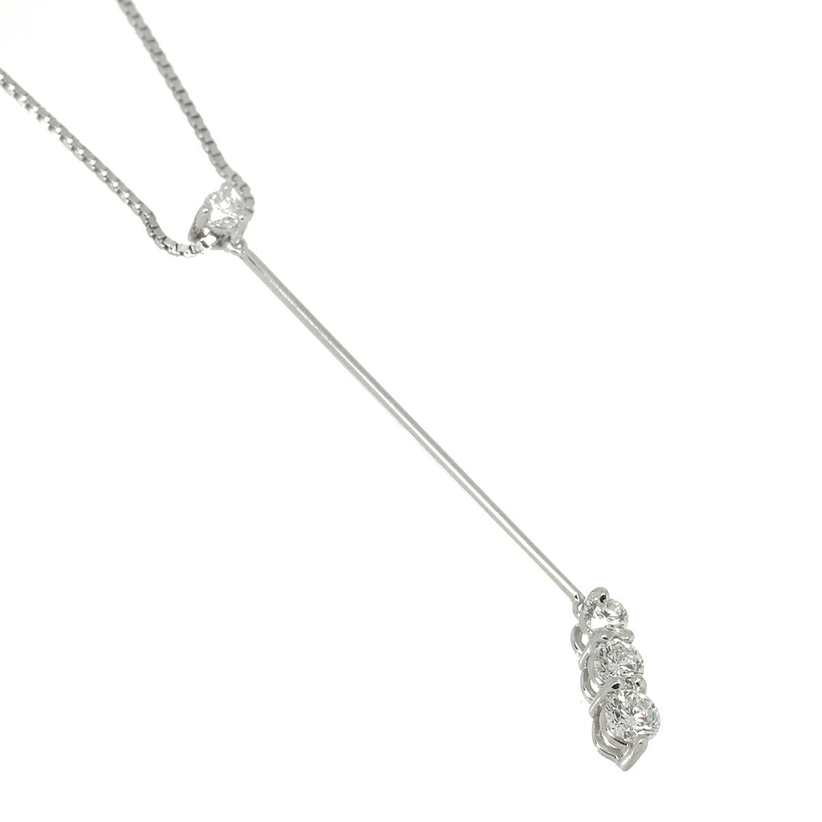 Diamond Necklace 18K White Gold 750