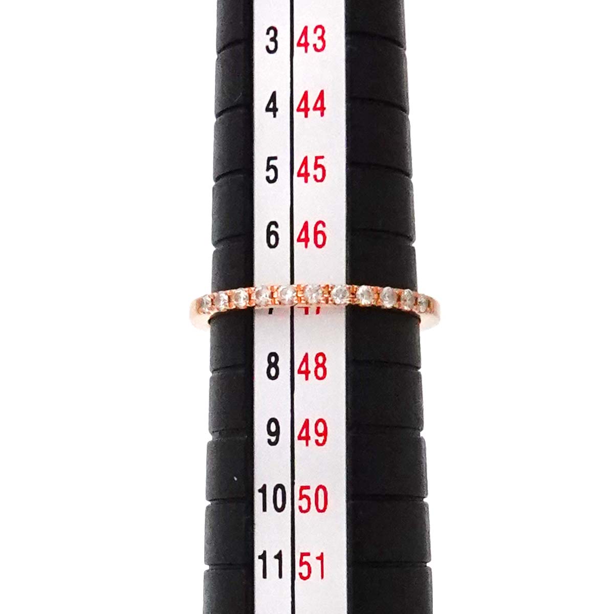 Half Diamond Ring 18K PG 750 Size4(US)