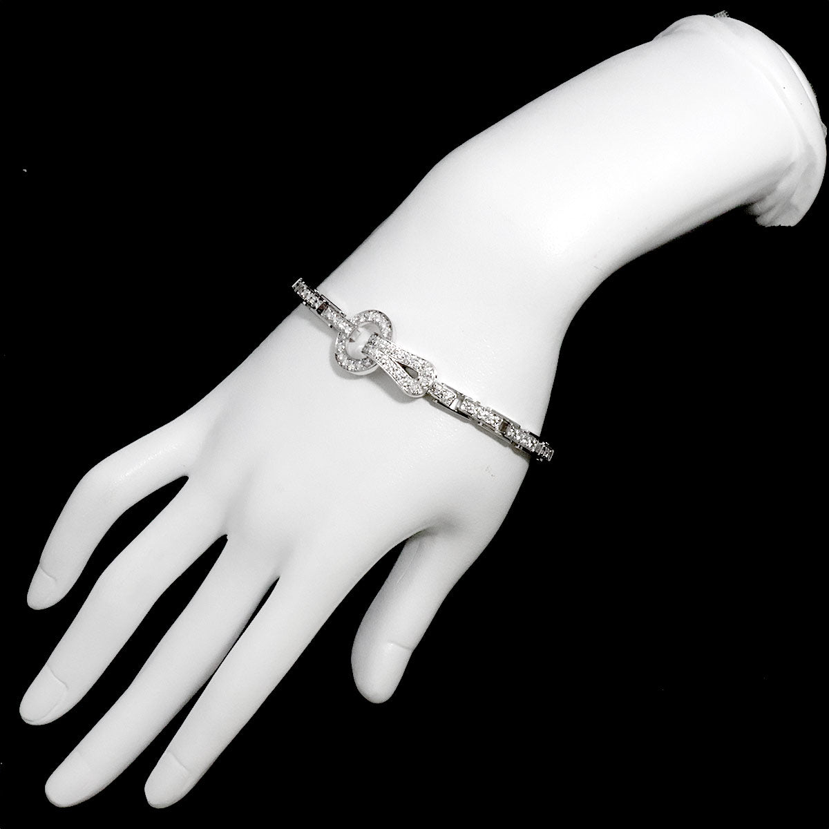 AGRAFE Diamond Bracelet 18K White Gold 750