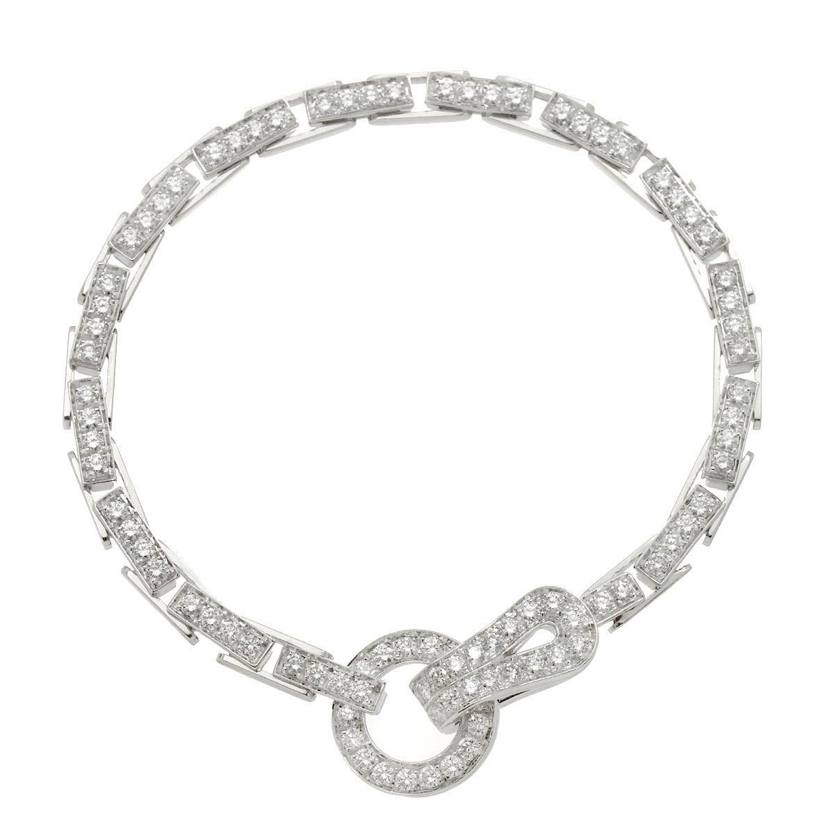 AGRAFE Diamond Bracelet 18K White Gold 750