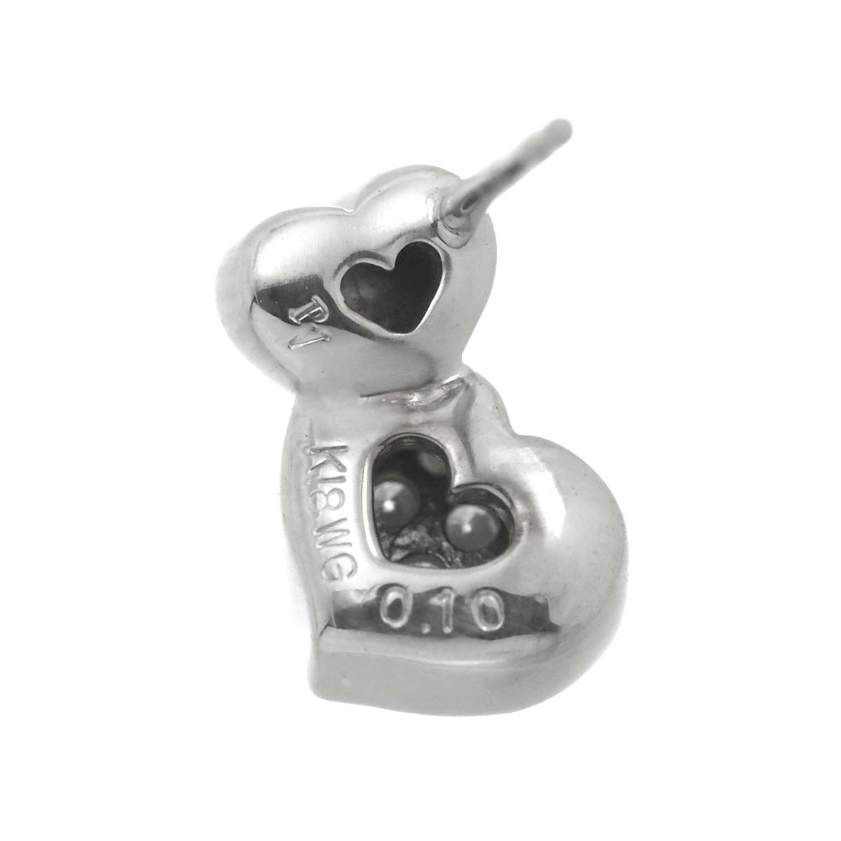 Diamond 0.10/0.10ct Earrings Pierced 18K WG 750