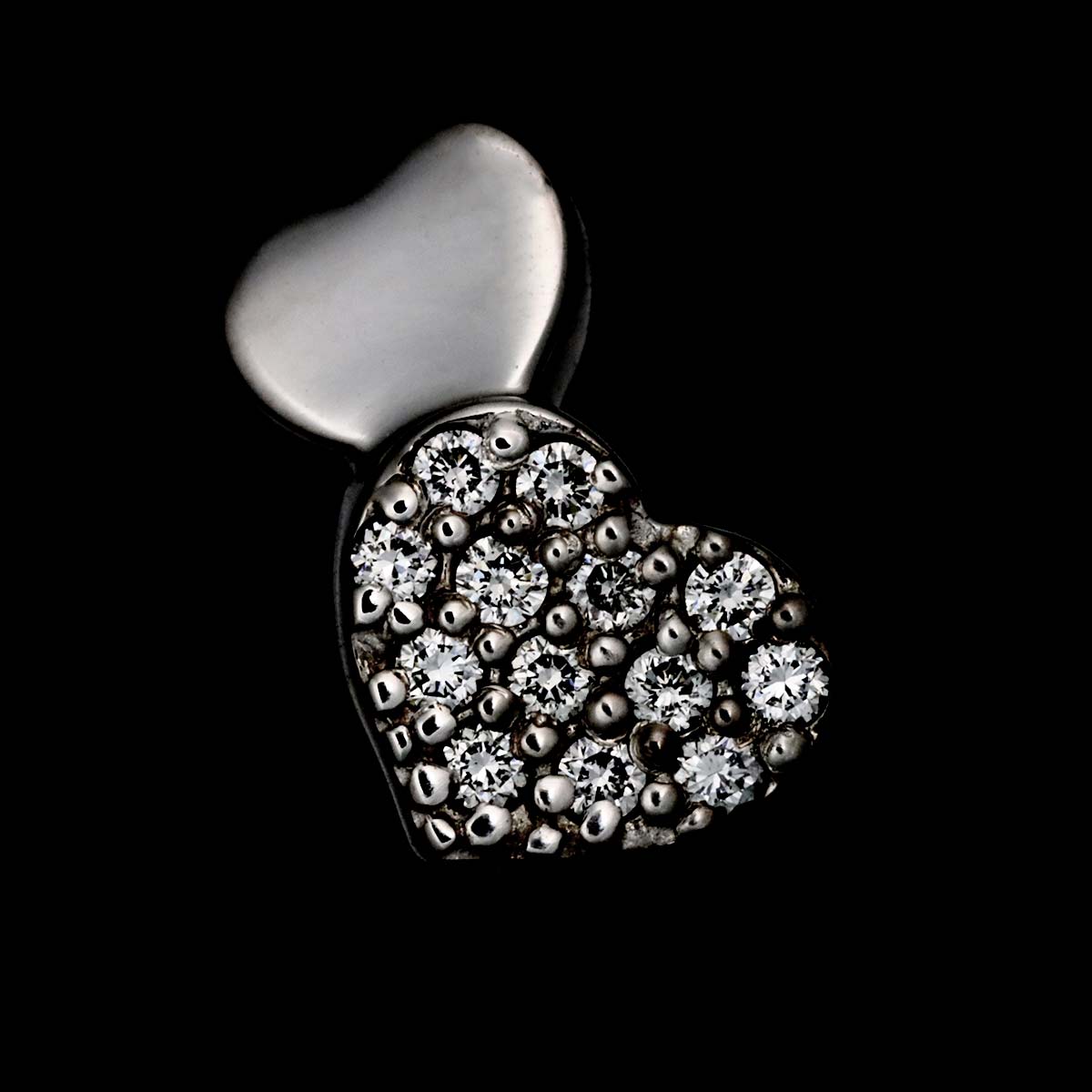 Diamond 0.10/0.10ct Earrings Pierced 18K WG 750