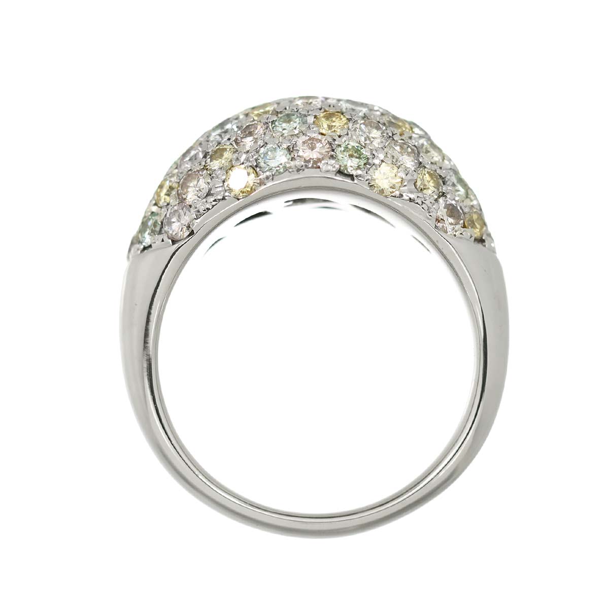 Diamond 2.66ct Ring Pt size7.5(US)