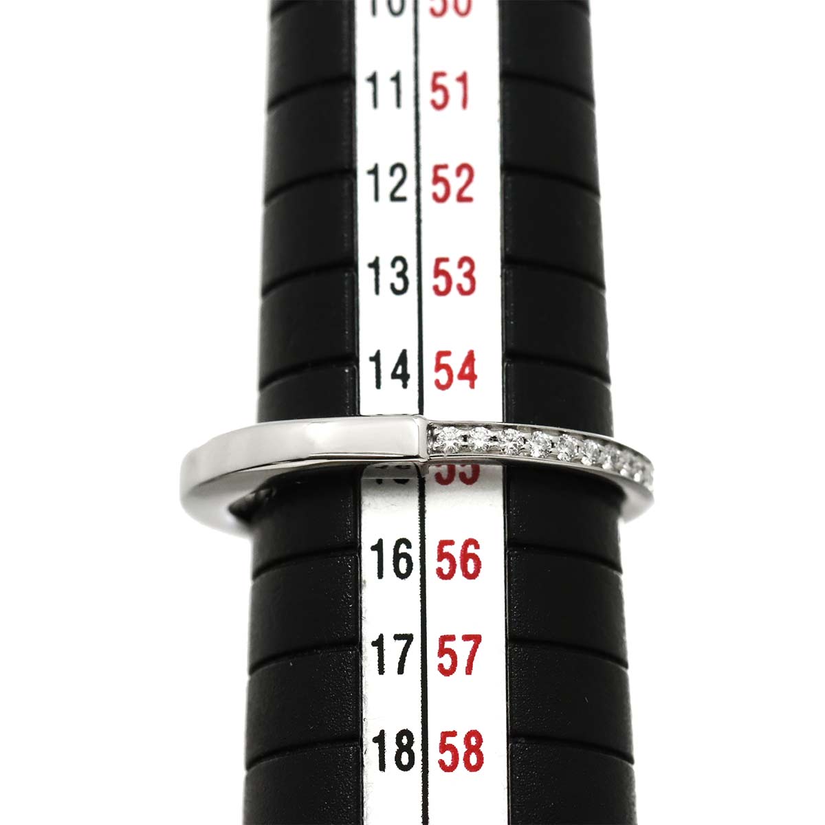 Lock Diamond 0.15ct Ring 18K WG 750 Size7.25(US)