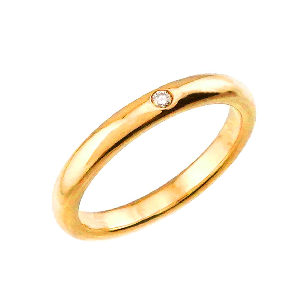 Stacking Diamond 1P Ring 18K Yellow Gold 750 Size4.75-5(US)