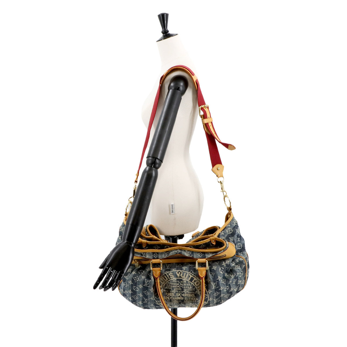 Monogram Denim Cabas Raye GM 2WAY Bag Blue M95336