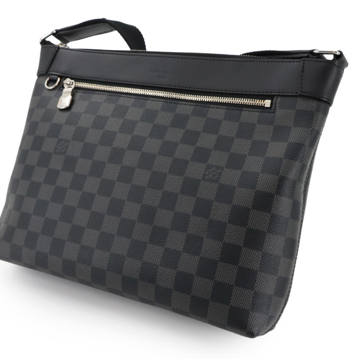 Damier Graphite Mick PM NM Shoulder Bag Black Gray N40003