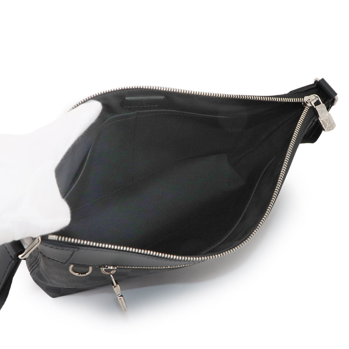 Damier Graphite Mick PM NM Shoulder Bag Black Gray N40003