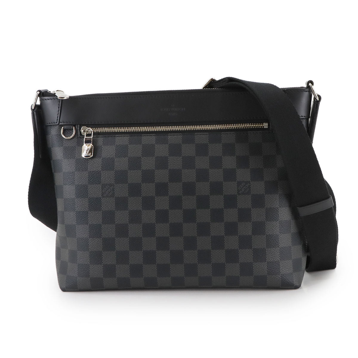 Damier Graphite Mick PM NM Shoulder Bag Black Gray N40003