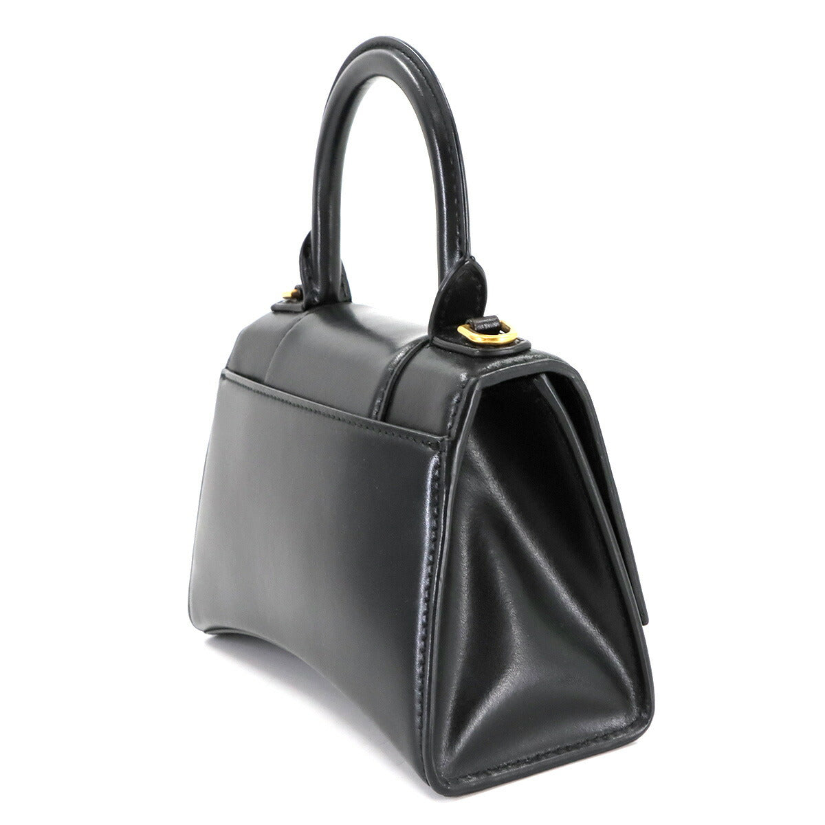 Hourglass XS Hand Shoulder Bag Leather Black 592833