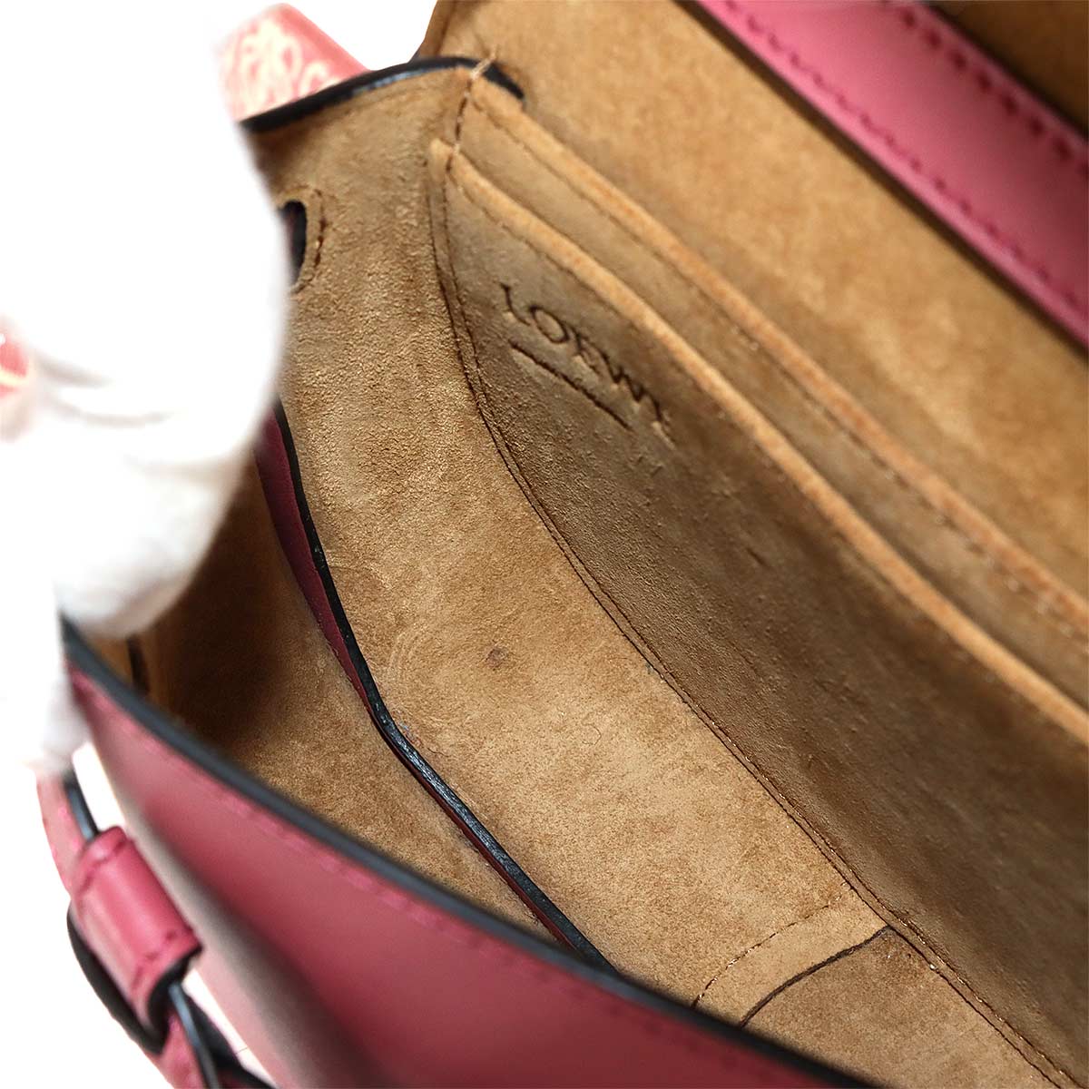 Mini Gate Dual Shoulder Bag Leather Pink Purse