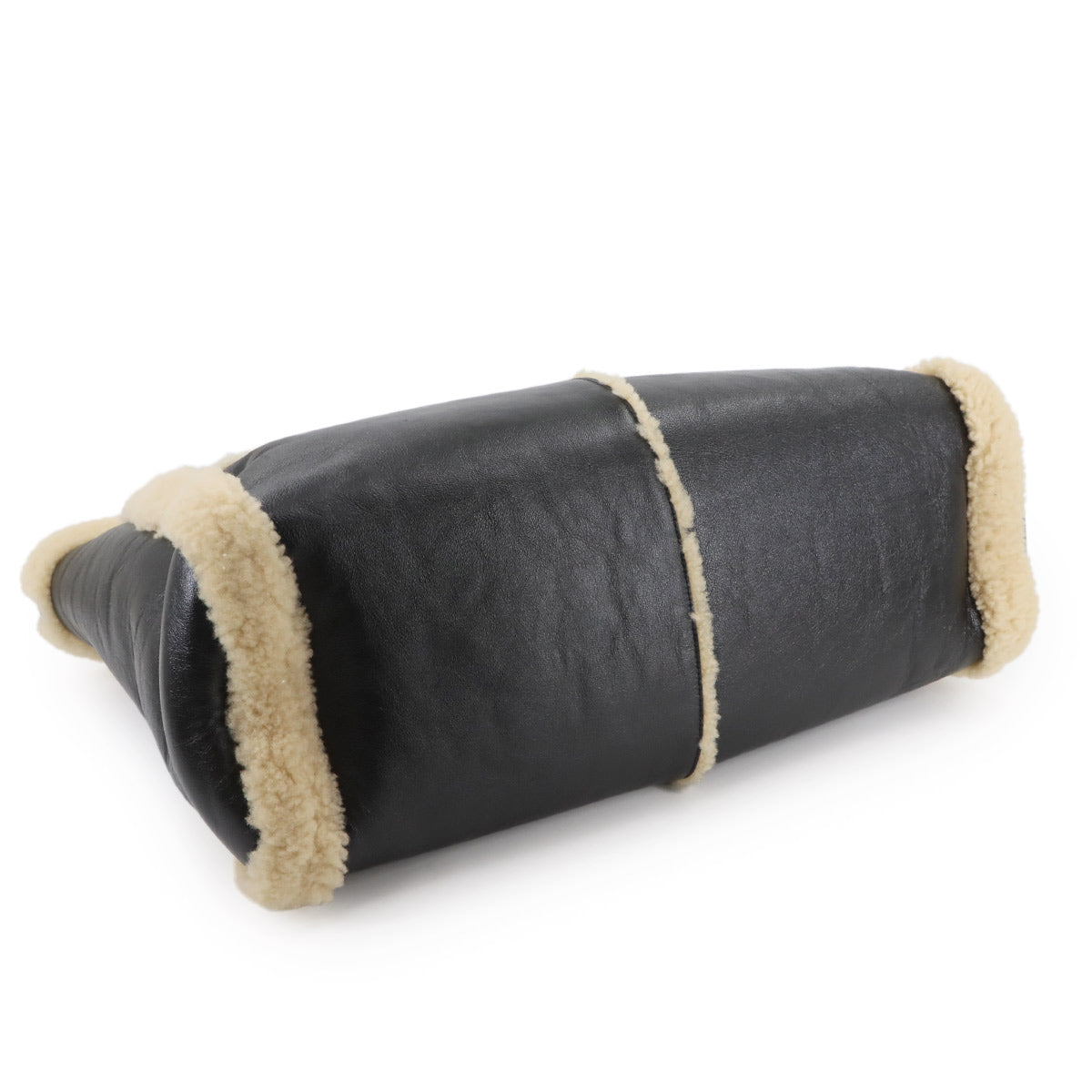 GG Marmont Chain Tote Bag Leather Shearling Black 735203 Purse