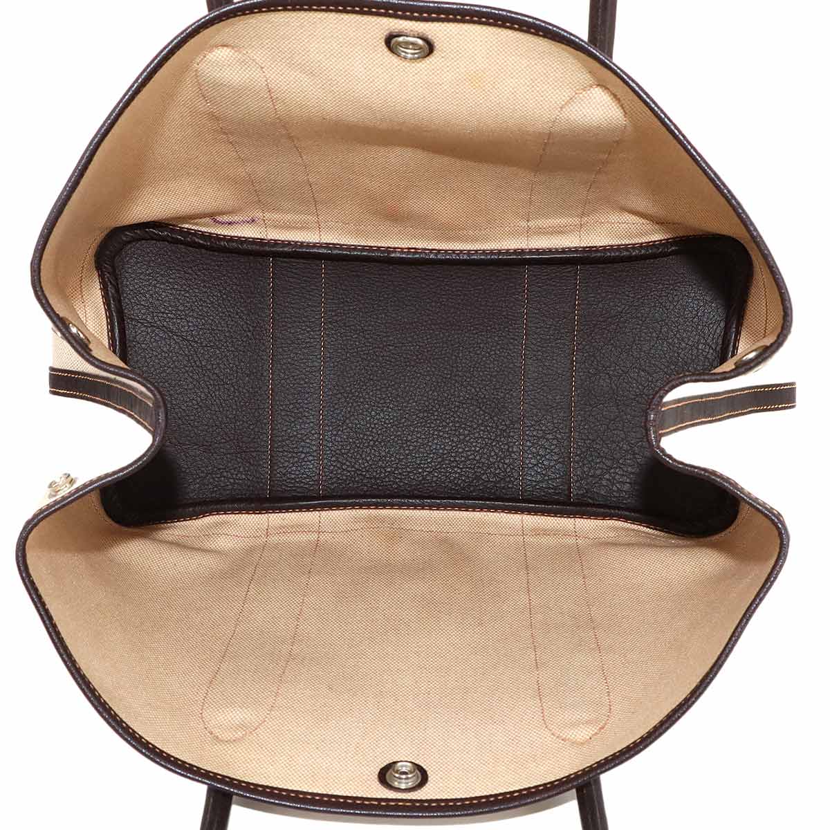 Garden Party PM Tote Bag Toile H Natural Marron Purse